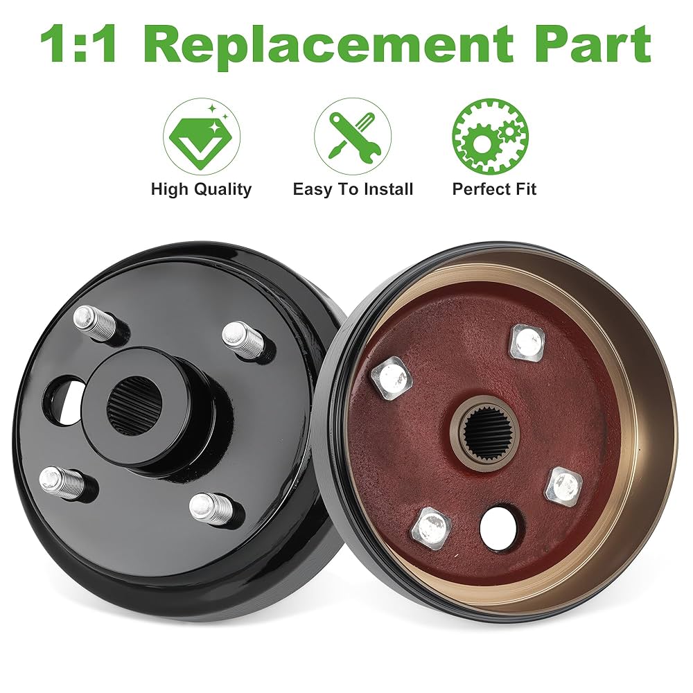 Amazon.com : 10L0L Golf Cart Brake Drum Hub Assembly for